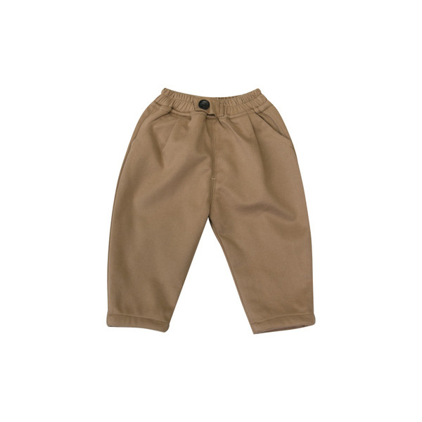 Μοντέρνα παιδικά παντελόνια για αγόρια σε μαύρο και καφέ χρώμα