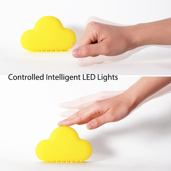 Lampă de noapte sub formă de nor în alb și galben