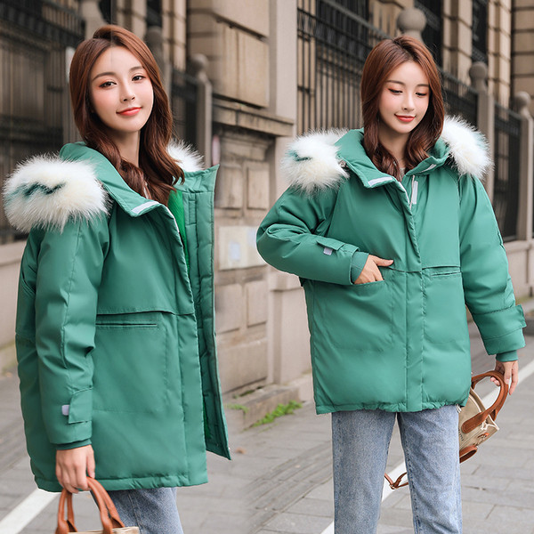 ÚJ Női téli kabát pehely- és zsebbel, többféle színben