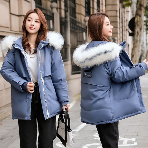 ÚJ Női téli kabát pehely- és zsebbel, többféle színben