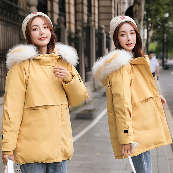 ÚJ Női téli kabát pehely- és zsebbel, többféle színben