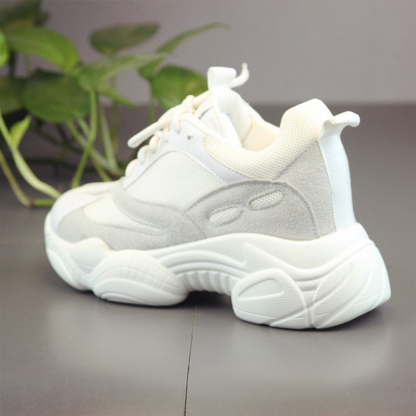 Adidasi moderni de dama cu talpa inalta in doua culori