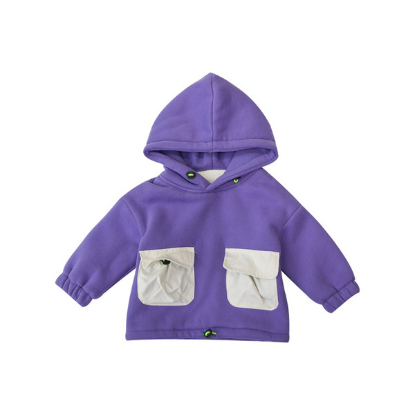 Νέο μοντέλο παιδικό φούτερ  με κουκούλα  και τσέπες σε πράσινο, μπλε και μοβ χρώμα