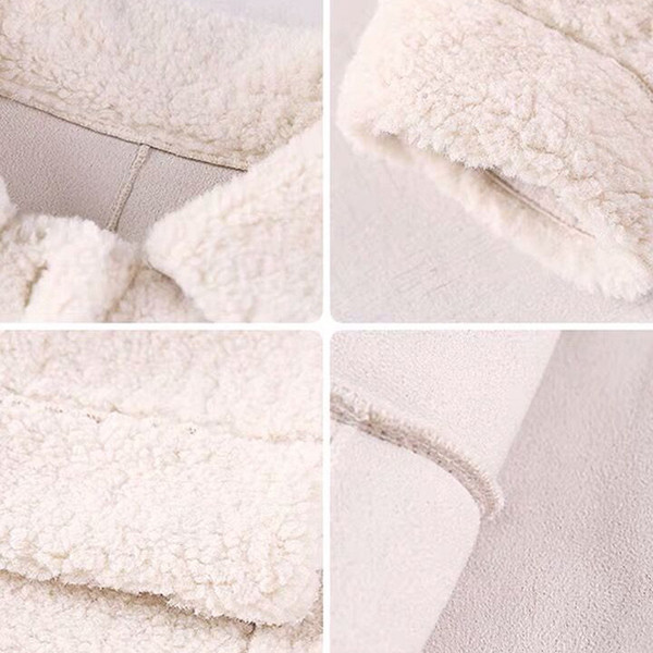 Geaca casual dama model larg in maro si alb