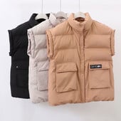 Casual γυναικείο γιλέκο με κουμπιά και τσέπες σε τρία χρώματα