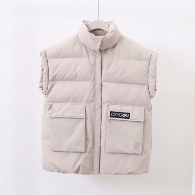 Casual γυναικείο γιλέκο με κουμπιά και τσέπες σε τρία χρώματα