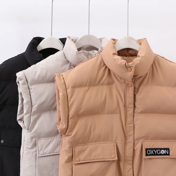 Casual γυναικείο γιλέκο με κουμπιά και τσέπες σε τρία χρώματα