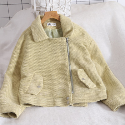 Γυναικείο παλτό με κολάρο και τσέπη σε διάφορα χρώματα