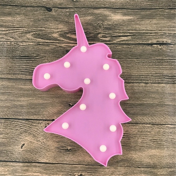 Éjszakai lámpa rózsaszín, fehér és kék LED izzókkal