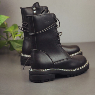 Ghete de dama moderne din piele ecologica in alb si negru