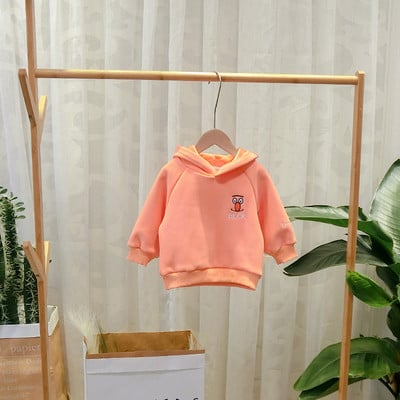 Új modell gyerek pulóver kapucnival és több színben hímzéssel