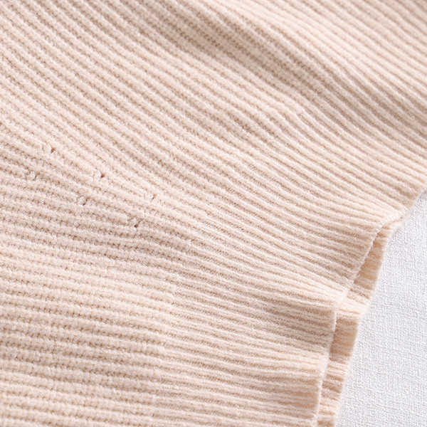 Γυναικείο καθημερινό γυναικείο μπεζ πουλόβερ 