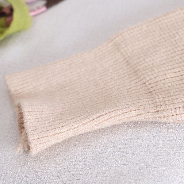 Γυναικείο καθημερινό γυναικείο μπεζ πουλόβερ 