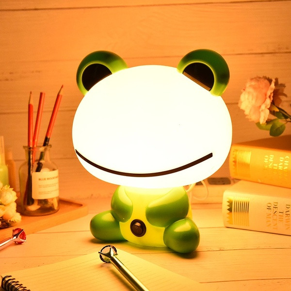 Night LED lamp in the shape of a frog