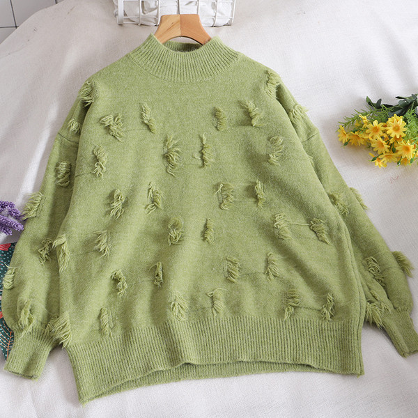 Pulover de dama in mai multe culori cu guler inalt