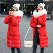 Χειμερινό γυναικείο μπουφάν μακρύ σχέδιο με τσέπες σε διάφορα χρώματα