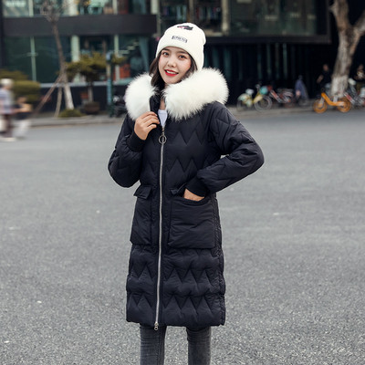 Χειμερινό γυναικείο μπουφάν μακρύ σχέδιο με τσέπες σε διάφορα χρώματα