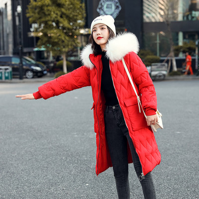 Χειμερινό γυναικείο μπουφάν μακρύ σχέδιο με τσέπες σε διάφορα χρώματα