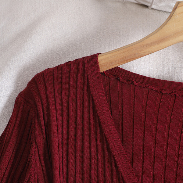 Casual γυναικείο πουλόβερ με κουμπί και μακρύ μανίκι σε τρία χρώματα