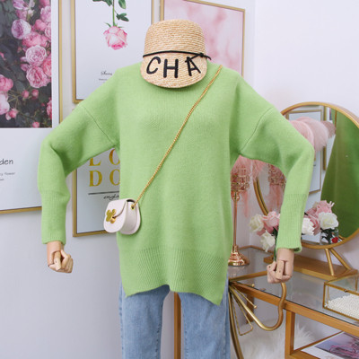 Pulover de dama model nou cu decolteu in culorile alb, galben, roz si verde