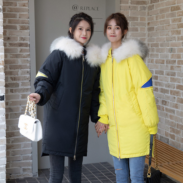 Geaca de iarna dama model lat cu puf pe gluga in trei culori