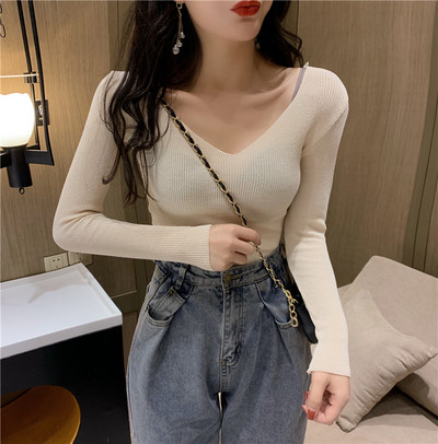 Γυναικεία πλεκτή μπλούζα σε δύο χρώματα - δύο μοντέλα