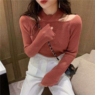 Pulover subțire de damă cu umerii goi - mai multe culori