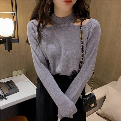 Pulover subțire de damă cu umerii goi - mai multe culori