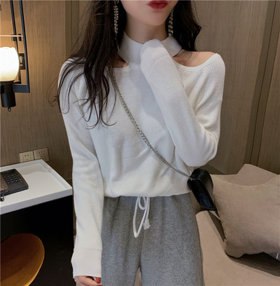 Pulover subțire de damă cu umerii goi - mai multe culori