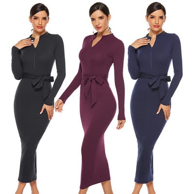 Rochie de dama model nou Model Slim cu centura si marimi pana la 5XL