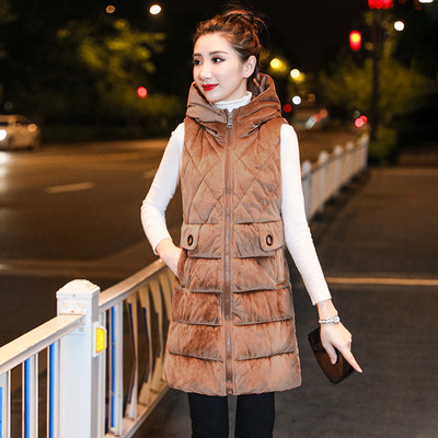 Γυναικείο βελούδινιο γιλέκο με διάφορα χρώματα και τσέπες