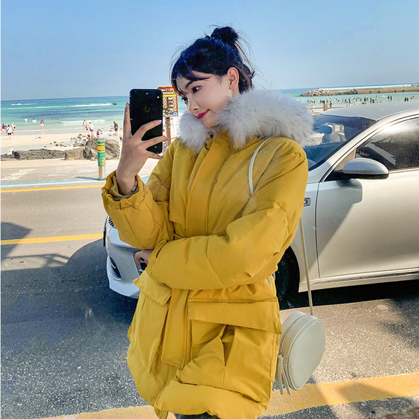 Geaca de iarna casual de dama cu buzunare mari in mai multe culori