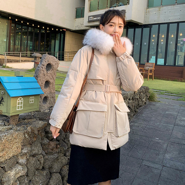 Geaca de iarna casual de dama cu buzunare mari in mai multe culori