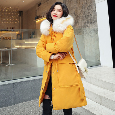 Geaca de iarna moderna de dama cu buzunare mari model lung in patru culori