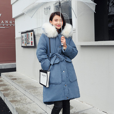 Geaca de iarna moderna de dama cu buzunare mari model lung in patru culori