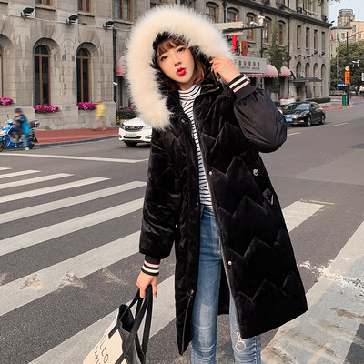 Γυναικείο κομψό βελούδινο μπουφάν  μακρύ μοντέλο σε διάφορα χρώματα