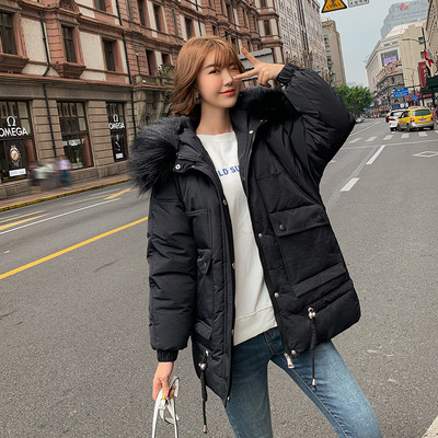 Χειμερινό  γυναικείο μπουφάν με τσέπες και κουκούλα σε διάφορα χρώματα