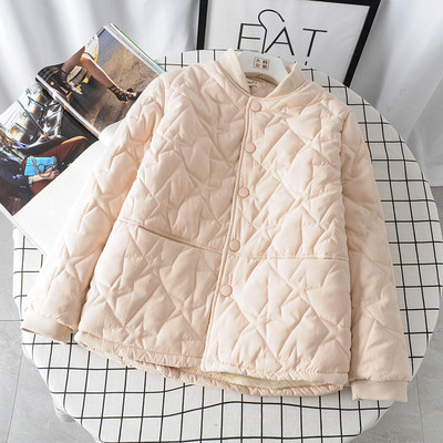 Μοντέρνο  χειμωνιάτικο  μπουφάν με  κουμπιά και μακρύ μανίκι σε τέσσερα χρώματα