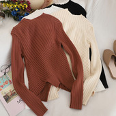 Pulover de dama Model slim cu decolteu oval in patru culori