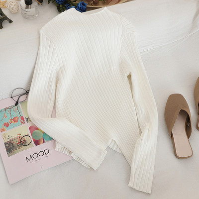 Pulover de dama Model slim cu decolteu oval in patru culori