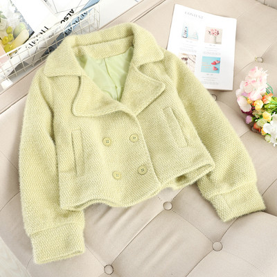 Μικρή γυναικείο παλτό με τσέπες σε πέντε χρώματα