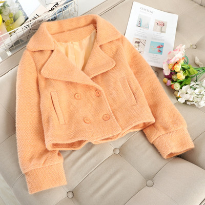 Μικρή γυναικείο παλτό με τσέπες σε πέντε χρώματα