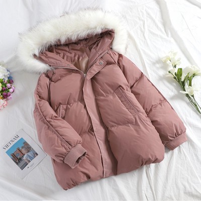 Geaca casual dama cu puf si nasturi in mai multe culori