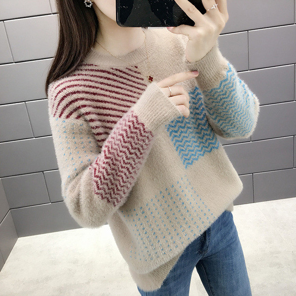 Pulover casual dama cu decolteu oval