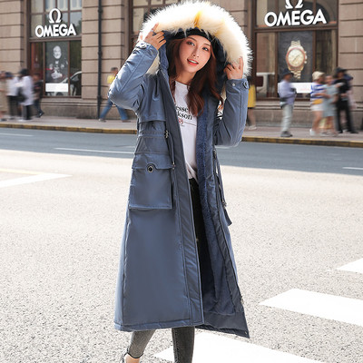 Hosszú női téli kabát nagy zsebekkel hosszú modell több színben