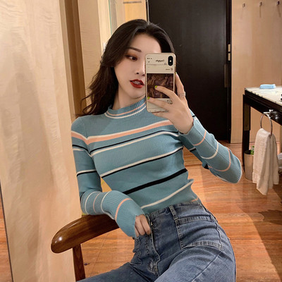 Γυναικεία slim ριγέ μπλούζα - δύο χρώματα