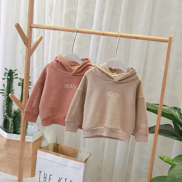 Hanorac pentru copii model nou cu gluga si broderie pentru baieti