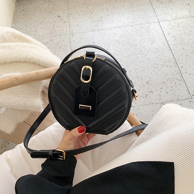 Μοντέρνα γυναικεία τσάντα σε στρογγυλη μορφή σε τρία χρώματα