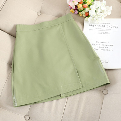 Μοντέρνα γυναικεία έκο δερμάτινη φούστα σε τέσσερα χρώματα