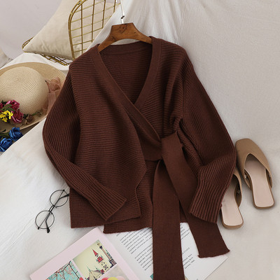 Νέο μοντέλο γυναικείο πουλόβερ με κορδόνια σε διάφορα χρώματα